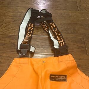 Grundéns Herkules Men's Orange Bib Pants